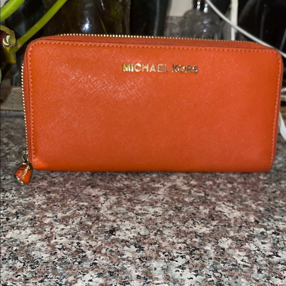Michael Kors Orange Wallet